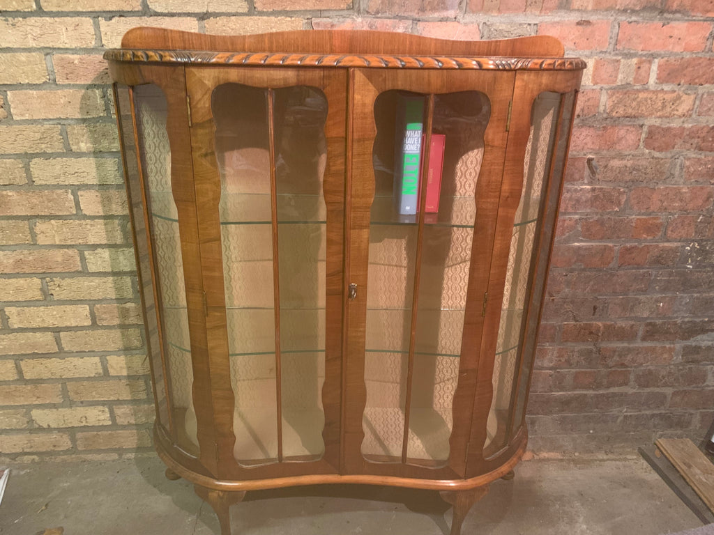 Classic Walnut & Glass - Vintage - Display Cabinet