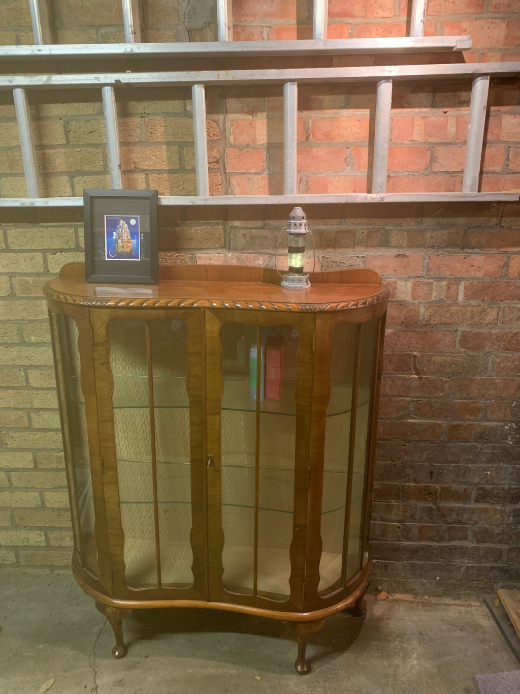 Classic Walnut & Glass - Vintage - Display Cabinet